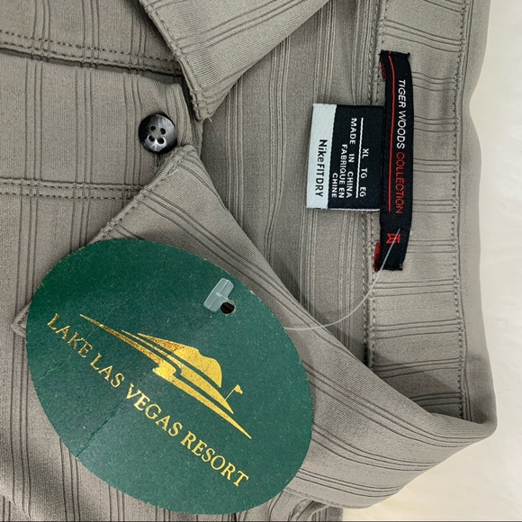 Nike FITDRY Tiger Woods Collection grey polo NWT - Picture 3 of 7
